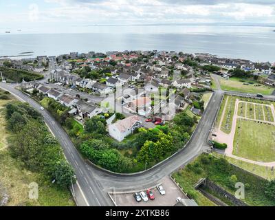 Veduta aerea di Kinghorn a Fife Foto Stock