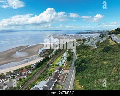 Veduta aerea di Kinghorn a Fife Foto Stock