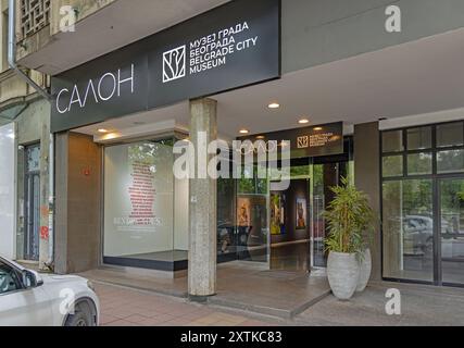 Belgrado, Serbia - 12 giugno 2024: Galleria d'arte Belgrado City Salon Museum Building presso Boulevard Kralja Aleksandra. Foto Stock