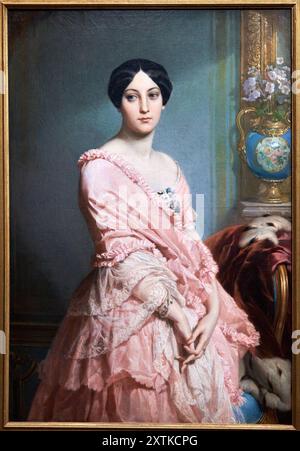 Édouard Dubufe (Parigi 1819 - Versailles 1883), Madame F…, 1850-1851, Musée d'Orsay, Parigi, Francia Foto Stock