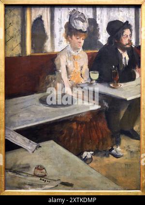 Edgar Degas (Parigi 1834 - Parigi 1917), in un caffè noto anche come Absinthe, tra il 1875 e il 1876, Musée d'Orsay, Parigi, Francia Foto Stock