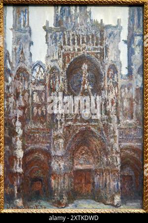 Claude Monet (Parigi 1840 - Giverny 1926), la Cathédrale de Rouen le portail vu de face dit aussi Harmonie brune, 1892 e 1893, Musée d'Orsay, Parigi, F. Foto Stock