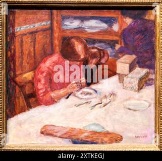 Pierre Bonnard (Fontenay-aux-Roses 1867 - le Cannet 1947), Intérieur, dit aussi la Femme au chien, Vers 1920, Musée d'Orsay, Parigi, Francia Foto Stock