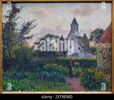 Camille Pissarro (Charlotte Amalie, Iles Vierges américaines (États-Unis) 1830 - Parigi 1903), Eglise de Knokke, 1894, Musée d'Orsay, Parigi, Francia Foto Stock