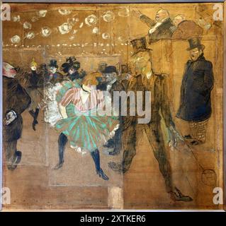 Henri de Toulouse-Lautrec (Albi 1864 - Saint-André-du-Bois 1901), la danza al Moulin Rouge, 1895, Musée d'Orsay, Parigi, Francia Foto Stock