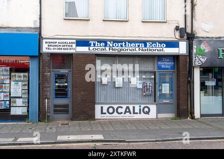 Bishop Auckland, Contea di Durham, Regno Unito. Ufficio locale o filiale del quotidiano Northern Echo. Foto Stock