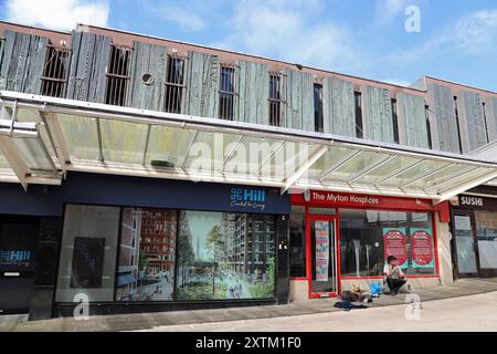 Pannelli in rilievo astratti di William Mitchell a Hertford Street nel centro di Coventry Foto Stock