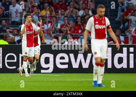 Amsterdam, Paesi Bassi. 15 agosto 2024. AMSTERDAM, 15-08-2024, JohanCruyffStadium Football UEFA Europa League stagione 2024/2025. Il giocatore dell'AJAX Steven Berghuis è deluso dopo aver perso un buon cambio di punteggio durante la partita Ajax - Panathinaikos. Crediti: Pro Shots/Alamy Live News Foto Stock