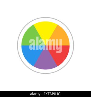 Colori complementari. Colori primari e secondari. Teoria dei colori. Comprensione dei colori Illustrazione Vettoriale