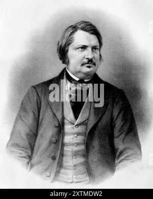 Honoré de Balzac, Honoré de Balzac (1799 – 1850) romanziere e drammaturgo francese. Foto Stock