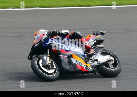 Luca Marini - Repsol Honda Team - pilota numero 10 su una Honda al round britannico MotoGP 2024 a Silverstone nell'agosto 2024 Foto Stock