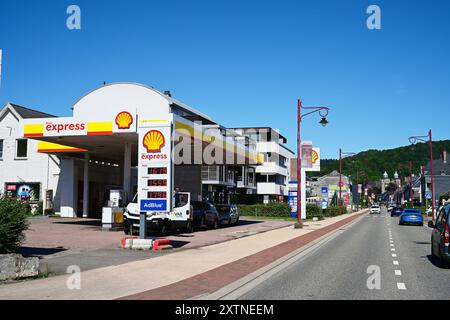 Stazione di servizio Shell in Belgio Foto Stock