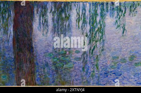 Dettaglio, serie Ninfee dipinte da Claude Monet (1840-1926), Museo dell'Orangerie, Tuileries, Parigi, Francia Foto Stock