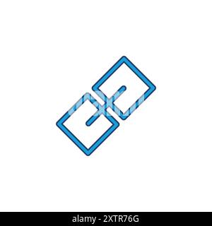 Vettore icona di collegamento. Simbolo della catena del collegamento ipertestuale. Illustrazione Vettoriale