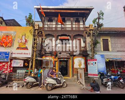 Pune, Maharashtra, India, 15-08-2024, il Kasba Ganapati è la divinità che presiede (gramadevata) di Pune, questo tempio, costruito prima del 1640. Foto Stock