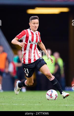 Ander Herrera dell'Athletic Club durante la partita di calcio della Liga spagnola tra Athletic Club e Getafe il 15 agosto 2024 a San Mames a Bilbao, in Spagna Foto Stock