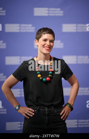 Edimburgo Scozia, Regno Unito 16 agosto 2024. Kim Sherwood all'Edinburgh International Book Festival. credito sst/alamy notizie in diretta Foto Stock