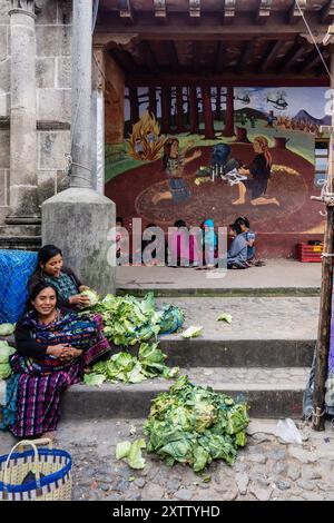 mercado del centro Histórico, Chichicastenango, comune del dipartimento di El Quiché, Guatemala, America centrale Foto Stock