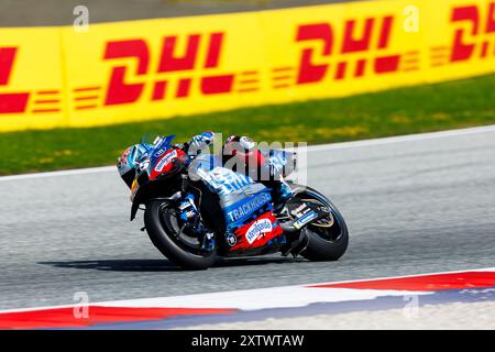 Red Bull Ring, Spielberg, Austria. 16 agosto 2024. 2024 MotoGP d'Austria, giornata di prove; numero 25 pilota Trackhouse Racing Raul Fernandez durante le prove 1 al MotoGP austriaco Credit: Action Plus Sports/Alamy Live News Foto Stock