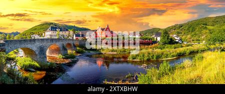 Città vecchia della valle di Rech im Ahr Foto Stock