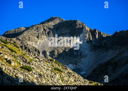 Paesaggio estivo delle montagne di Rila. La catena montuosa più alta della Bulgaria e della penisola balcanica. Il monte Musala. Foto Stock