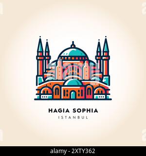 Illustrazione del logo vettoriale di Hagia Sophia Illustrazione Vettoriale