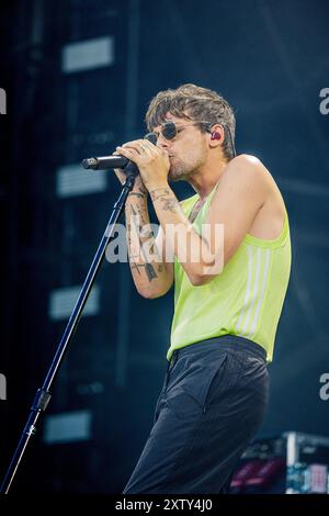 Ungheria 10 agosto 2024 Louis Tomlinson - ex One Direction - live allo Sziget Festival di Budapest © Andrea Ripamonti / Alamy Foto Stock