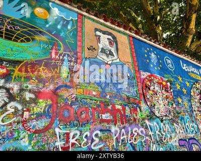 Muro di Lennon - Praga Foto Stock