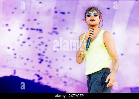 Ungheria 10 agosto 2024 Louis Tomlinson - ex One Direction - live allo Sziget Festival di Budapest © Andrea Ripamonti / Alamy Foto Stock