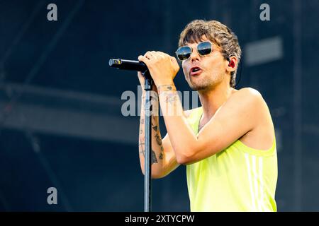 Ungheria 10 agosto 2024 Louis Tomlinson - ex One Direction - live allo Sziget Festival di Budapest © Andrea Ripamonti / Alamy Foto Stock