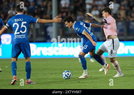 Andrea Cistana del Brescia calcio FC durante la partita di campionato italiano di calcio di serie B tra Brescia calcio FC e Palermo FC allo stadio Mario Rigamonti il 16 agosto 2024, Brixia, Italia. Foto Stock