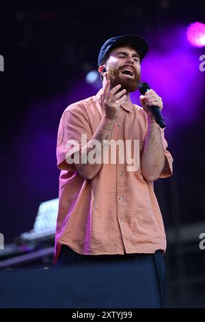 Trentham, Regno Unito, 16 agosto 2024. Sam Tompkins interpreta Trentham Live 2024. Crediti: TeeGeePix/Alamy Live News Foto Stock