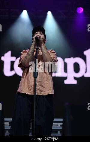 Trentham, Regno Unito, 16 agosto 2024. Sam Tompkins interpreta Trentham Live 2024. Crediti: TeeGeePix/Alamy Live News Foto Stock