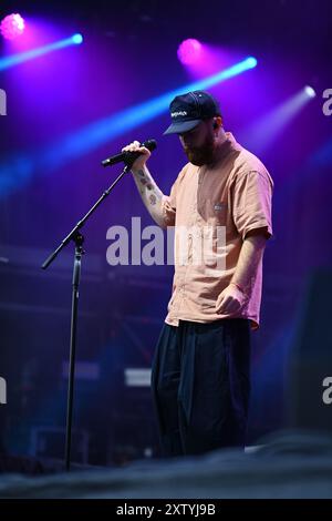 Trentham, Regno Unito, 16 agosto 2024. Sam Tompkins interpreta Trentham Live 2024. Crediti: TeeGeePix/Alamy Live News Foto Stock