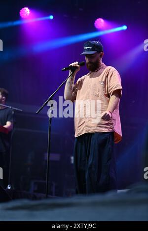 Trentham, Regno Unito, 16 agosto 2024. Sam Tompkins interpreta Trentham Live 2024. Crediti: TeeGeePix/Alamy Live News Foto Stock