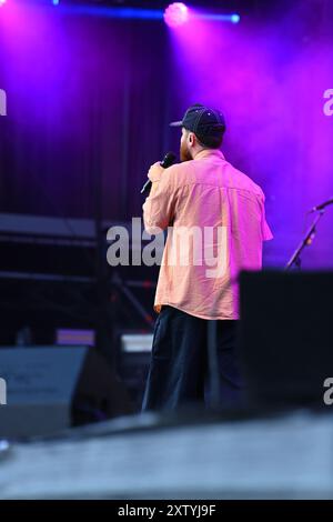 Trentham, Regno Unito, 16 agosto 2024. Sam Tompkins interpreta Trentham Live 2024. Crediti: TeeGeePix/Alamy Live News Foto Stock