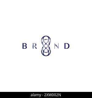 Design minimalista con logo Triple Eight Symbol. Elegante design con logo numero otto. Illustrazione Vettoriale