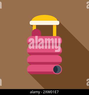 Scivolo gonfiabile colorato che offre un'esperienza di gioco divertente e sicura per i bambini Illustrazione Vettoriale