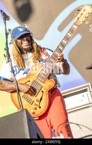 Londra, Regno Unito. 16 agosto 2024. Thundercat si esibisce a All Points East. Cristina Massei/Alamy Live News Foto Stock