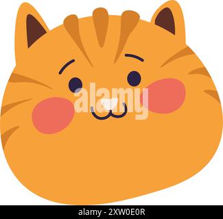 Vettore di illustrazione Tabby Cat arancione Illustrazione Vettoriale