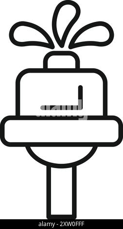 Fontana che fornisce acqua potabile fresca nel parco pubblico Illustrazione Vettoriale