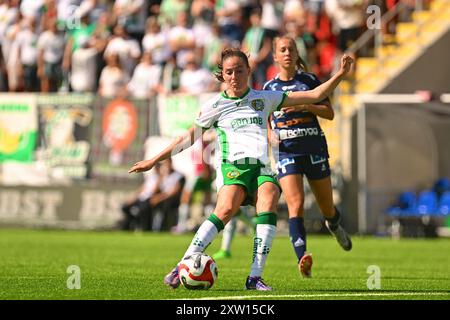 Vallingby, Svezia, 17 agosto 2024: Smilla Vallotto (10 Hammarby) nella partita della Lega svedese OBOS Damallsvenskan il 17 agosto 2024 tra Hammarby IF e Linkoping FC al Grimsta IP di Vallingby (Stoccolma), Svezia (Peter Sonander/SPP) crediti: SPP Sport Press Photo. /Alamy Live News Foto Stock