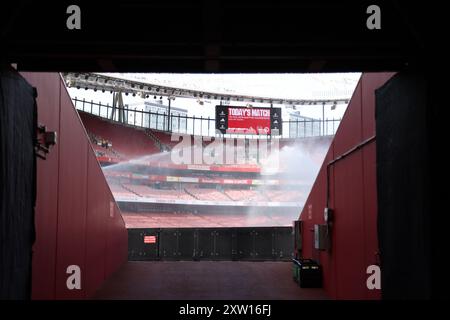 Londra, Regno Unito. 17 agosto 2024. Pre-partita all'Arsenal contro Wolverhampton Wanderers EPL Match, all'Emirates Stadium di Londra, Regno Unito il 17 agosto 2024. Crediti: Paul Marriott/Alamy Live News Foto Stock