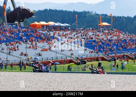 Red Bull Ring, Spielberg, Austria. 17 agosto 2024. 2024 MotoGP d'Austria, giorno delle qualifiche; Jack Miller, Alex Marquez durante le sessioni di qualificazione Credit: Action Plus Sports/Alamy Live News Foto Stock