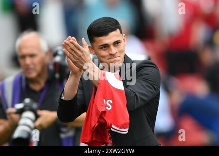 Nuovo ingaggio, RAM-n Sosa del Nottingham Forest durante la partita di Premier League tra Nottingham Forest e Bournemouth al City Ground di Nottingham sabato 17 agosto 2024. (Foto: Jon Hobley | mi News) crediti: MI News & Sport /Alamy Live News Foto Stock