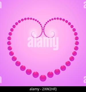 Design della carta di auguri per San valentino: san valentino fatto di bolle viola su sfondo rosa Foto Stock