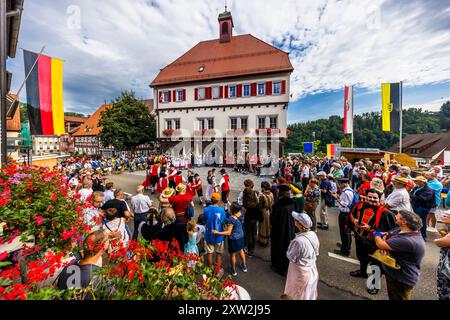 Impressioni della Schäferlauf 2024 a Wildberg, Baden-Württemberg, Germania Foto Stock