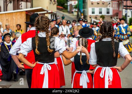 Impressioni della Schäferlauf 2024 a Wildberg, Baden-Württemberg, Germania Foto Stock