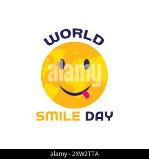 Sfondo del poster del giorno del sorriso Illustrazione Vettoriale