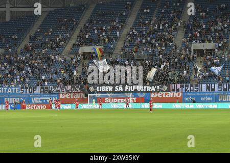 PARTITA DI CALCIO UNIVERSITATEA CRAIOVA VS FC BUZAU , SUPERLIGA ROMANIA , 16.08.2024 Foto Stock